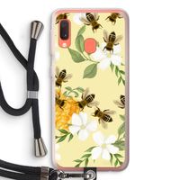 No flowers without bees: Samsung Galaxy A20e Transparant Hoesje met koord