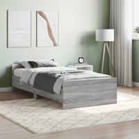 Bedframe bewerkt hout grijs sonoma eikenkleurig 90x190 cm - thumbnail