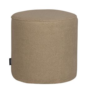 WOOOD Poef 'Sara' Hoog, Teddy, kleur Sand