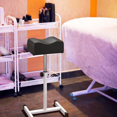 Pedicure Kruk Beensteun in Hoogte Verstelbaar van 45 cm-65 cm Voetensteun Voetenbank voor Nagelverzorging in Salons/Spa