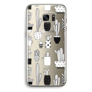 Cactusmotief: Samsung Galaxy S7 Edge Transparant Hoesje