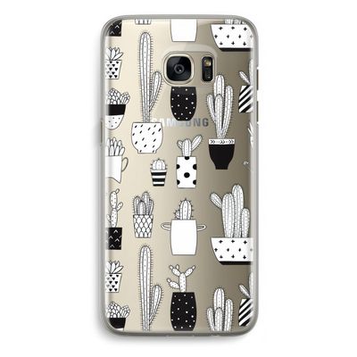 Cactusmotief: Samsung Galaxy S7 Edge Transparant Hoesje