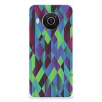 Nokia X10 | X20 | TPU Hoesje | Abstract Green Blue
