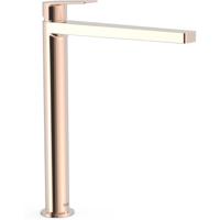 Wastafelkraan Tres Project | Opbouw | Mengkraan | Hoog model | 1-hendel | Rond | 24k Rose goud