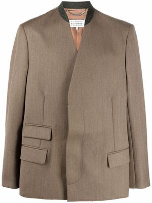 Maison Margiela blazer à col montant - Tons neutres