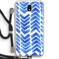 Blauwe pijlen: Samsung Galaxy J7 (2017) Transparant Hoesje met koord