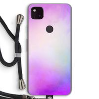 Clouds pastel: Pixel 4a 5G Transparant Hoesje met koord