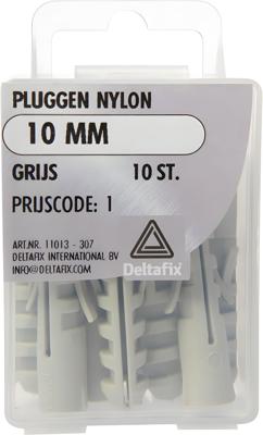 Pluggen 10mm nylon grs 10st - Deltafix