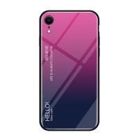 Kleurovergang glas Case voor iPhone XR (magenta)
