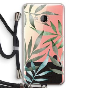 Tropical watercolor leaves: HTC U Play Transparant Hoesje met koord