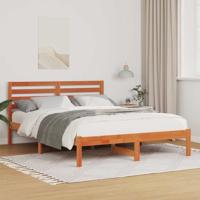 Bedframe Wasbruin 135 x 190 cm Massief grenenhout