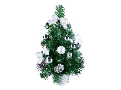 LIVARNO home Kunstkerstboom 40 cm (Zilver)
