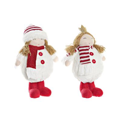 Decoratieve figuren DKD Home Decor Kerstmis Pop Polyester Meisjes (17 x 11 x 28 cm) (2 Stuks)