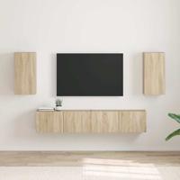 TV Wandkast 2 pcs Sonoma 30 x 31 x 60 cm Bewerkt hout