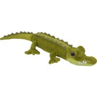 Nature Planet Pluche krokodil - groen - knuffel - 60 cm - speelgoed