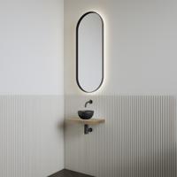 Fonteinset | BWS Leto | Planchet Ash Grey | Waskom Mat Zwart