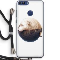 Yin Yang Wolves: Huawei P Smart (2018) Transparant Hoesje met koord
