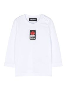 DSQUARED2 KIDS t-shirt en coton à patch logo - Blanc