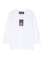 DSQUARED2 KIDS t-shirt en coton à patch logo - Blanc - thumbnail