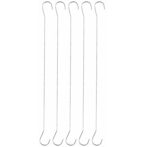 5x ophanghaak - dubbele c-haak - metaal - 30 cm - hangdecoratie haak - etalagehaken