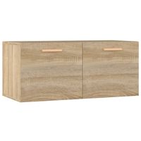 The Living Store Wandkast - Scandinavische stijl - 80 x 35 x 36.5 cm - sonoma eiken