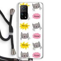 Meow: Xiaomi Mi 10T 5G Transparant Hoesje met koord