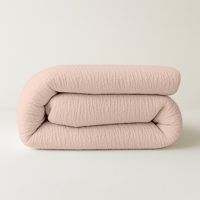 Easy Dekbed & Dekbedovertrek In 1 Mousseline Roze Effen 240x200 Cm Warmteklasse 2 Winter & Anti Allergie & Anti Huisstofmijt Zydante -