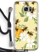 No flowers without bees: Samsung Galaxy S7 Edge Transparant Hoesje met koord