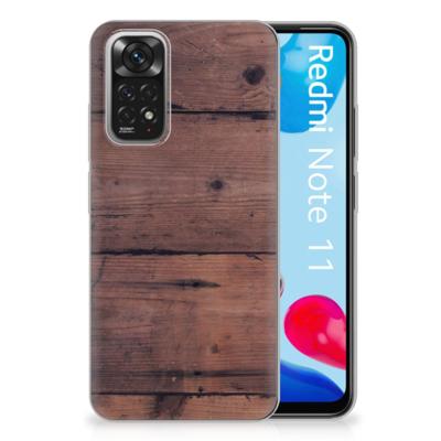 Xiaomi Redmi 10 | Redmi Note 11 4G | Bumper Hoesje | Old Wood