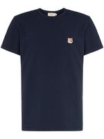 Maison Kitsuné t-shirt en coton à patch renard - Bleu