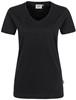 Hakro 181 Women's V-neck shirt MIKRALINAR® - Black - 3XL