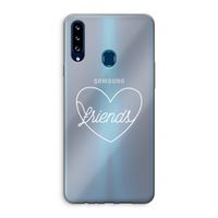 Friends heart pastel: Samsung Galaxy A20s Transparant Hoesje