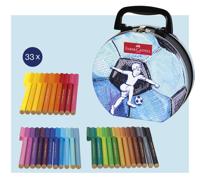 Faber Castell Viltstift Connector - koffer "voetbal" 33 stuks