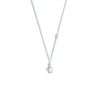 Ketting Zilver Rozenkwarts En Zirkonia 1,4 mm 40 + 4 cm
