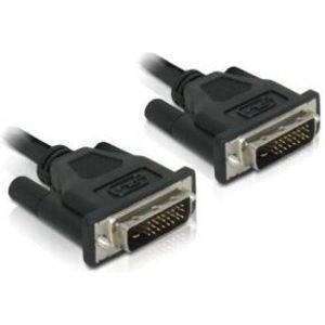 DeLOCK DVI 24+1 Cable 0.5m male/male DVI kabel 0,5 m DVI-D Zwart