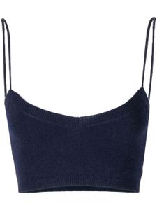 Cashmere In Love haut Evie crop en maille - Bleu