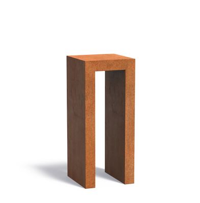 U-sokkel Cortenstaal 50x50x120cm.