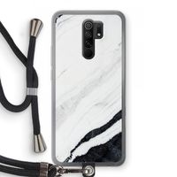 Elegante marmer: Xiaomi Redmi 9 Transparant Hoesje met koord