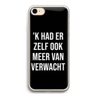 Meer verwacht - Zwart: iPhone 7 Transparant Hoesje