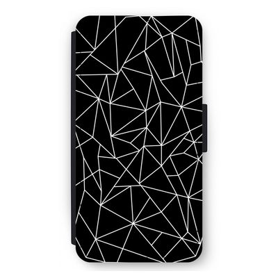Geometrische lijnen wit: iPhone 11 Pro Max Flip Hoesje
