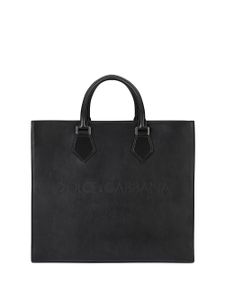 Dolce & Gabbana sac cabas Edge à logo embossé - Noir