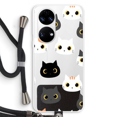Katten: Huawei P50 Transparant Hoesje met koord