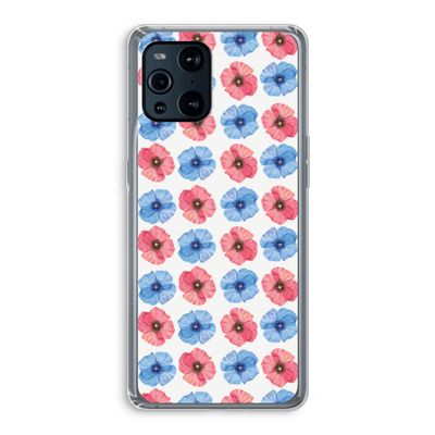 Klaproosjes: Oppo Find X3 Pro Transparant Hoesje