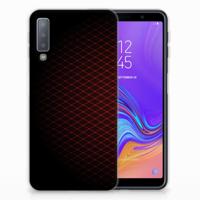 Samsung Galaxy A7 (2018) | TPU bumper | Geruit Rood