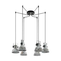 EGLO Barnstaple Hanglamp - E27 - Ø 50 cm - Zwart;Bruin