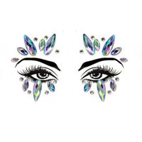 3 PC'S voorhoofd groene Masquerade make-up acryl gezicht sticker stijl: YT-08