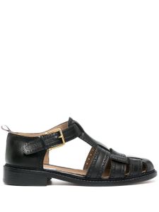 Thom Browne sandales Fisherman en cuir - Noir