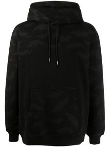 Maharishi hoodie en coton à imprimé chauve-souris - Noir