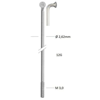 Alpina spaak zink 12-298 zonder nippel zilver (144st)