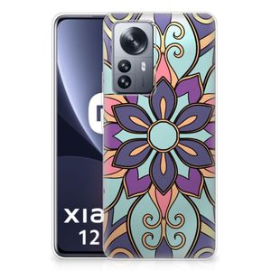 Xiaomi 12 Pro TPU Case Purple Flower